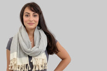 Load image into Gallery viewer, White Stripe Weave Towels