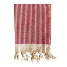 Load image into Gallery viewer, White Stripe Weave Hand Towels