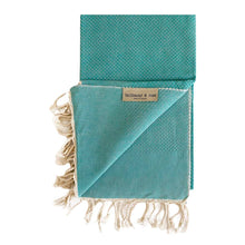 Load image into Gallery viewer, Honeycomb Weave Towel - Turquoise
