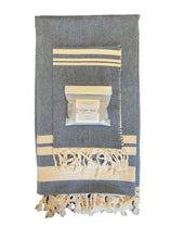Load image into Gallery viewer, Gift Set 2: 1 Fouta, 1 Hand Towel, 1 Aleppo Soap
