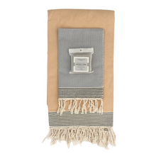 Load image into Gallery viewer, Gift Set 4: - Surprise Me!  Artisan Combination: 1 Fouta, 1 HandTowel, 1 Aleppo Soap
