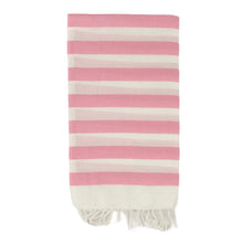 Load image into Gallery viewer, Turkish Towel (Peshtemal) Thick Striped Pink
