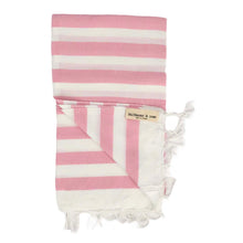 Load image into Gallery viewer, Turkish Towel (Peshtemal) Thick Striped Pink
