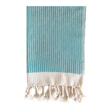 Load image into Gallery viewer, White Stripe Weave Hand Towels
